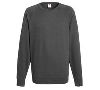 Fruit of the Loom Mens Lightweight Raglan Sweatshirt (240 GSM) (XL) (Light Graphite)
