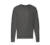 Fruit of the Loom Men's lightweight raglan sweatshirt jumper, Graphite + 1 Hl purchase block, M