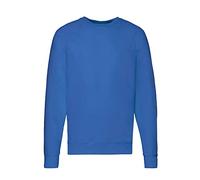 Fruit of the Loom Men's lightweight raglan sweatshirt jumper, Royal blue + 1 Hl purchase pad, L