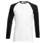 Fruit Of The Loom Mens Long Sleeve Baseball T-Shirt BC328