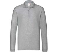 Fruit of the Loom Mens Long Sleeve Cotton Pique Polo Shirt S-3XL