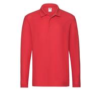 Fruit of the Loom Mens Long Sleeve Cotton Pique Polo Shirt S-3XL