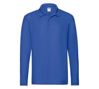 Fruit of the Loom Mens Long Sleeve Cotton Pique Polo Shirt S-3XL