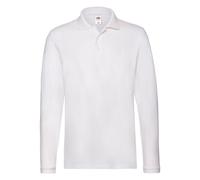 Fruit of the Loom Mens Long Sleeve Cotton Pique Polo Shirt S-3XL