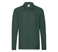 Fruit of the Loom Mens Long Sleeve Cotton Pique Polo Shirt S-3XL