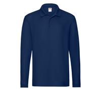 Fruit of the Loom Mens Long Sleeve Cotton Pique Polo Shirt S-3XL