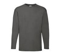 Fruit of the Loom Mens Long Sleeve T Shirt Lightweight Plain Casual Cotton Top