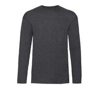 Fruit of the Loom Mens Long Sleeve T Shirt Lightweight Plain Casual Cotton Top