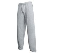 Fruit of the Loom Men's Open Hem Classic Jogging Trousers, Size: M, Colour: 1 x Grey Open + 1 HL Purchase Notepad