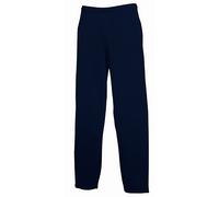 Open Hem Jog Pants Jogging Bottoms Fruit Of The Loom Mid Navy L