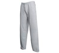 Fruit of the Loom Mens Open Hem Pants Joggers, Heather Grey, M UK