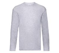 Fruit of the Loom Mens Original Long Sleeve T-Shirt (2XL) (Heather Grey)