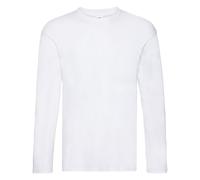 Fruit of the Loom Men's Original Long Sleeve T-Shirt in White | Size: 2XL Fruit Of The Loom White 2XL