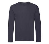 Fruit of the Loom Mens Original Long Sleeve T-Shirt (L) (Deep Navy)