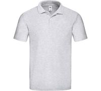 (S, Heather Grey) Fruit of the Loom Mens Original Pique Heather Polo Shirt