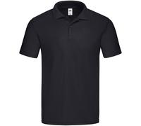 (L, Black) Fruit of the Loom Mens Original Pique Polo Shirt