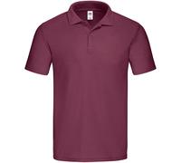 (M, Burgundy) Fruit of the Loom Mens Original Pique Polo Shirt