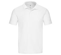 Fruit of the Loom Men's Original Plain Polo Shirt in White | Size: Small Fruit Of The Loom White S