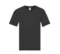 Fruit of the Loom Men's Original Plain V Neck T-Shirt in Black | Size: Medium Fruit Of The Loom Black M