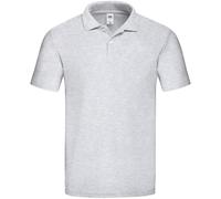 Fruit of the Loom Mens Original Polo Shirt (Heather Grey) Cotton - Size Large