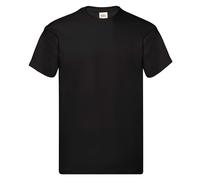 Fruit of the Loom Mens Original Short Sleeve T-Shirt - Black Cotton - Size 3XL