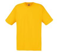 Fruit of the Loom Mens Original Short Sleeve T-Shirt - Yellow Cotton - Size 3XL