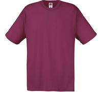 Fruit of the Loom Men's Original T. T-Shirt, Burgundy, X-Large