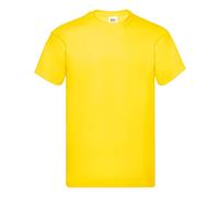 Fruit of the Loom Men's Original T. T-Shirt, Yellow, Small