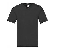 Fruit of the Loom Mens Original V Neck T-Shirt (2XL) (Black)