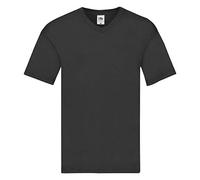 Fruit of the Loom Mens Original V Neck T-Shirt (L) (Black)