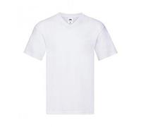 Fruit of the Loom Mens Original V Neck T-Shirt (XL) (White)