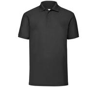 (5XL, Black) Fruit of the Loom Mens Pique Polo Shirt