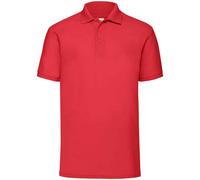 (3XL, Red) Fruit of the Loom Mens Pique Polo Shirt