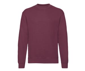 Fruit of the Loom Mens Plain Crew Neck Sweatshirt Warm Casual Workwear Jumper