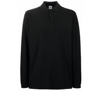 Fruit Of The Loom Mens plain Premium Long Sleeve Polo Shirt 8 Colours BC1383