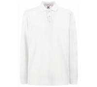 Fruit Of The Loom Mens plain Premium Long Sleeve Polo Shirt 8 Colours BC1383