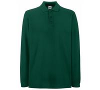 Fruit Of The Loom Mens plain Premium Long Sleeve Polo Shirt 8 Colours BC1383
