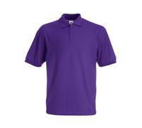 Fruit of the Loom Men's Polo Shirt - Purple - XX-Large