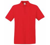 Fruit of The Loom Men's Polo Shirt - Red - Medium