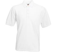 Fruit of the Loom Men's Polo Shirt, White, XXL