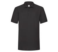 (XL, Black) Fruit of the Loom Mens Polycotton Pique Heavy Polo Shirt