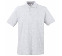 Fruit Of The Loom Mens Premium 100% Cotton Pique Short Sleeve Polo Shirt (S) (Ash Grey)