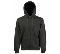 Premium 70 30 Hooded Zip-Up Sweatshirt Hoodie Fruit Of The Loom Charcoal S