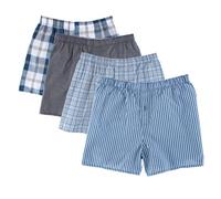 Fruit of the Loom Men's Premium Assorted Plaid Boxers (4 Pack), Multicolor, M