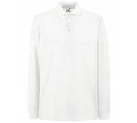 Fruit of the Loom Men's Premium Colours Polo Shirt - Long Sleeve Cotton
