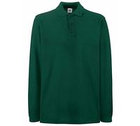 Fruit of the Loom Mens Premium Colours Long Sleeve Cotton Polo Shirt