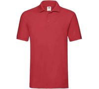 Fruit of the Loom Men's Premium Cotton Pique Polo Shirt in Red | Size: XL Fruit Of The Loom Red XL