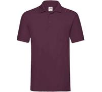 (M, Burgundy) Fruit of the Loom Mens Premium Cotton Pique Polo Shirt
