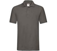 (3XL, Light Graphite) Fruit of the Loom Mens Premium Cotton Pique Polo Shirt