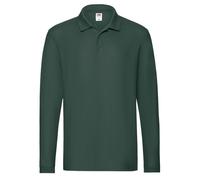 Fruit of The Loom Men's Premium Long Sleeve Polo Hardwearing and Comfortable